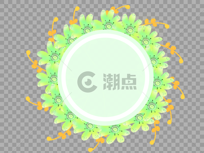绿植花纹花环边框素材图片素材免费下载