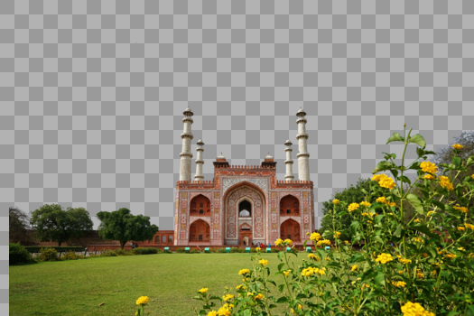 印度阿格拉地标阿克巴陵墓图片素材免费下载