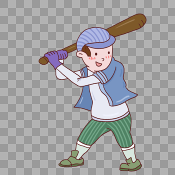 打棒球的男孩图片素材免费下载