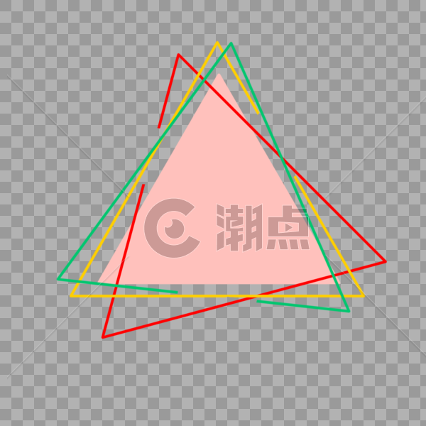 三角形简易边框图片素材免费下载
