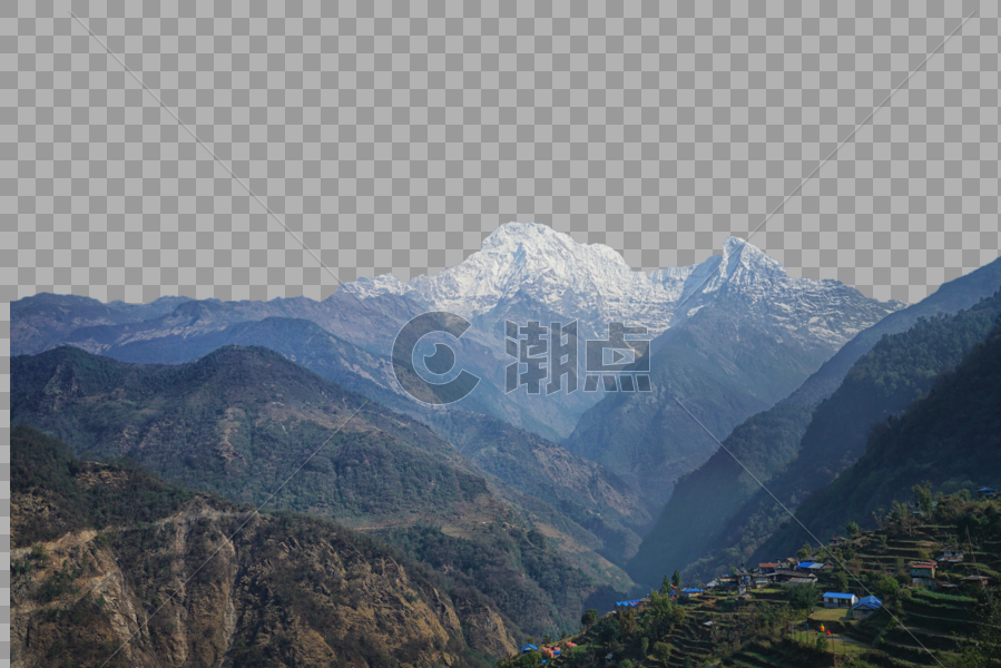 尼泊尔徒步山路风光风景图片素材免费下载