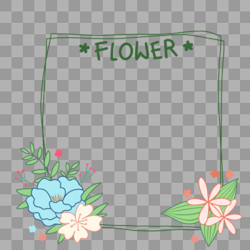 花朵边框图片素材免费下载