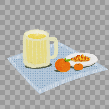 食物饮料橘子花生米餐布图片素材免费下载