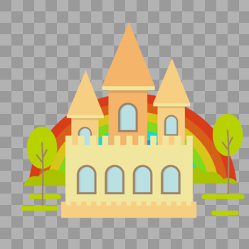 彩虹城堡图片素材免费下载
