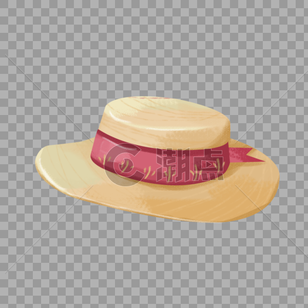 夏日遮阳时尚太阳帽手绘图片素材免费下载