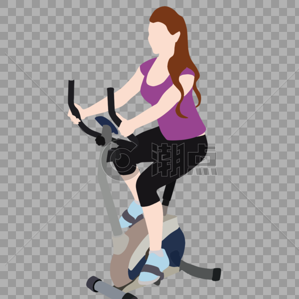 骑动感单车的女生图片素材免费下载
