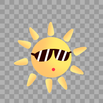 戴墨镜的太阳图片素材免费下载