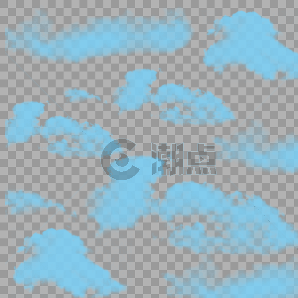 云朵蓝天白云漂浮元素图片素材免费下载