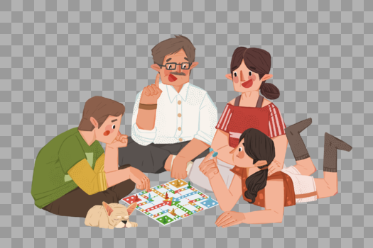 玩游戏的一家人图片素材免费下载