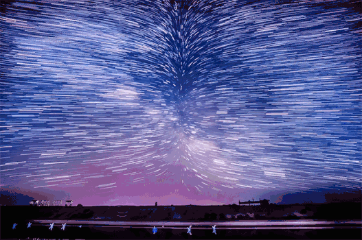 青海湖星空星轨gif图片素材免费下载