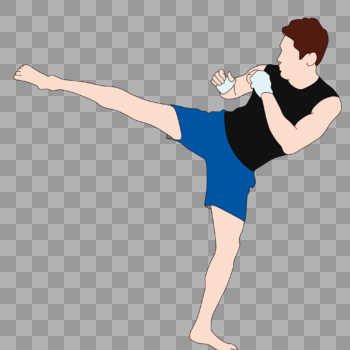 健身踢腿的男生图片素材免费下载