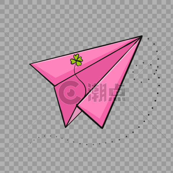 粉色的纸飞机图片素材免费下载