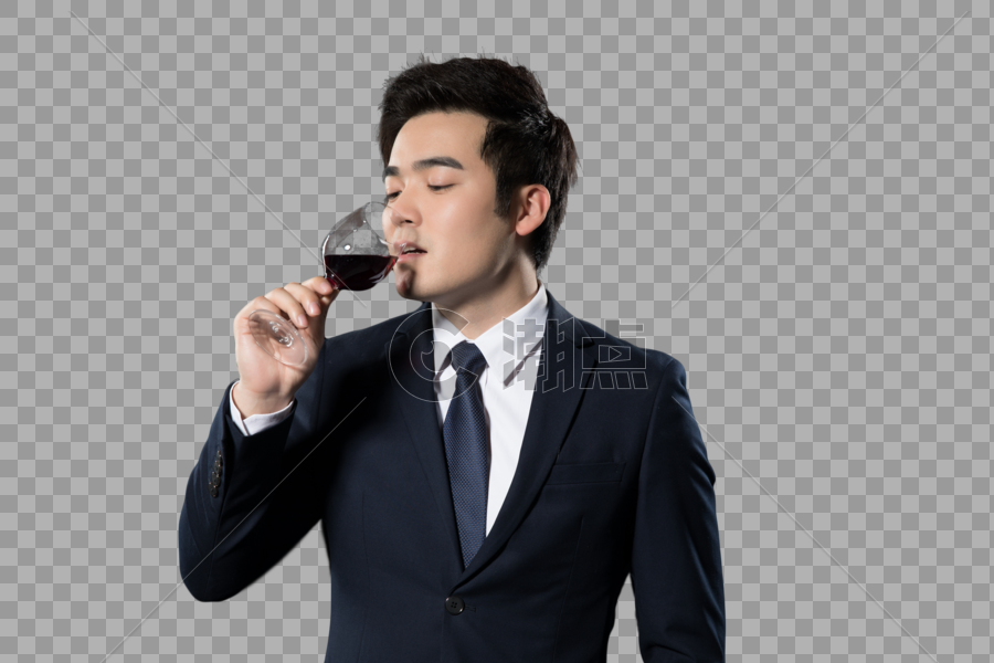 商务男士喝红酒图片素材免费下载
