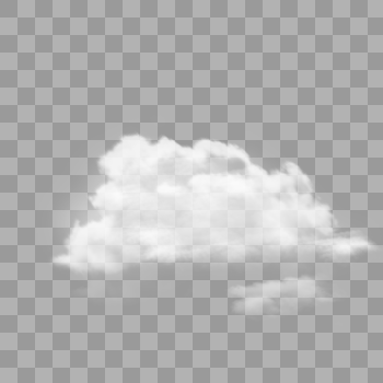 云朵纯白白云图片素材免费下载