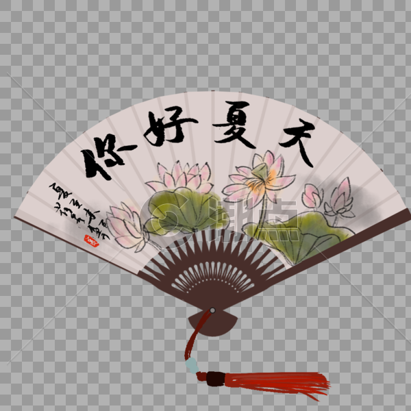 夏至中国风扇子图片素材免费下载
