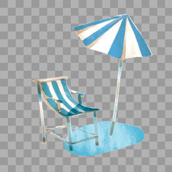夏日沙滩遮阳伞图片素材免费下载