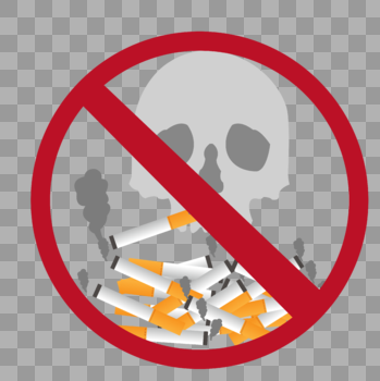 AI卡通禁止吸烟矢量图图片素材免费下载