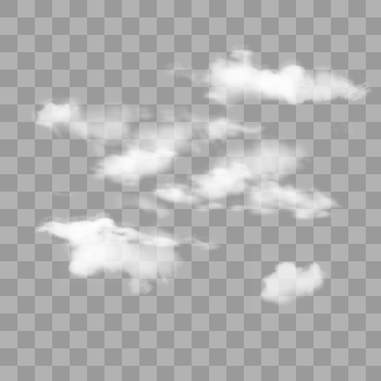 天气飘浮手绘云图片素材免费下载