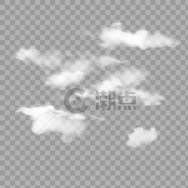天气飘浮手绘云图片素材免费下载