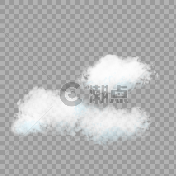 圆滚滚聚团云朵图片素材免费下载