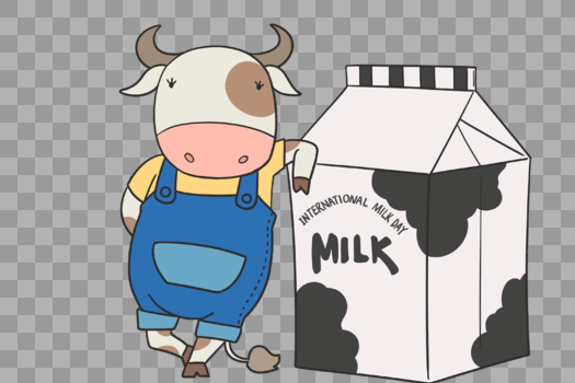奶牛和牛奶图片素材免费下载