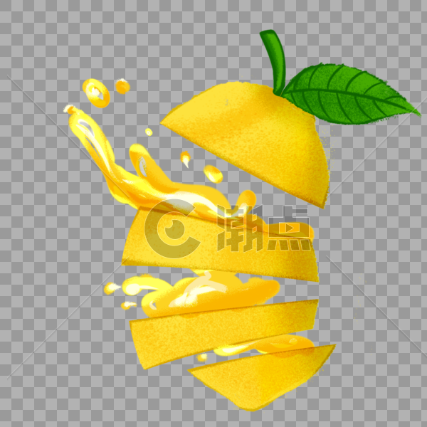 夏季写实创意柠檬水果饮料手绘图片素材免费下载