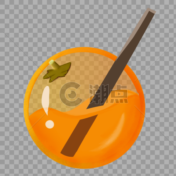 夏季水果橙子果汁创意饮品手绘图片素材免费下载