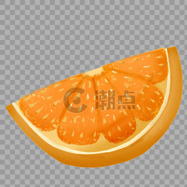 夏季水果一瓣橙子写实手绘图片素材免费下载