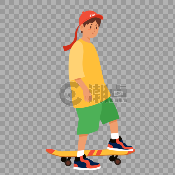 玩滑板的嘻哈少年图片素材免费下载