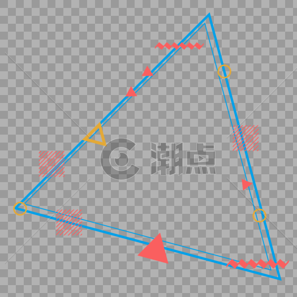 简约三角形边框图片素材免费下载