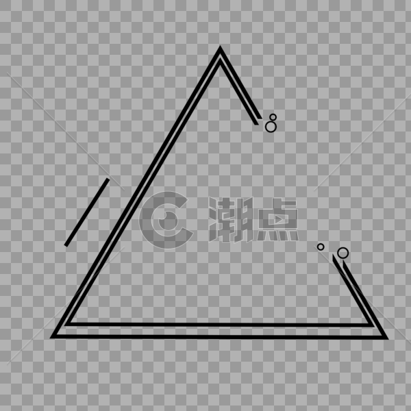 黑色线条三角形图片素材免费下载