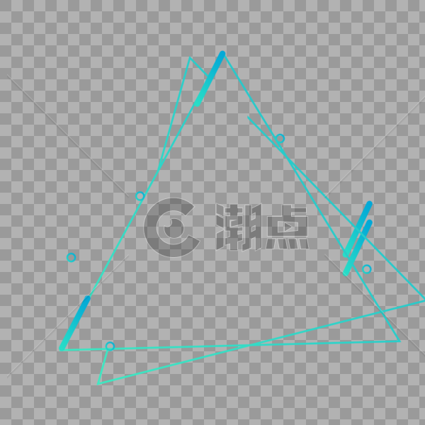 蓝色渐变三角形图片素材免费下载