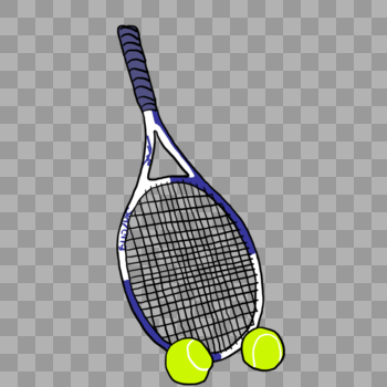 网球拍和网球元素图片素材免费下载