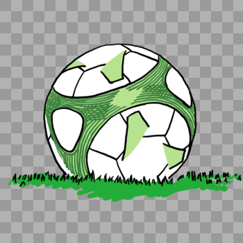 草坪上的足球图片素材免费下载