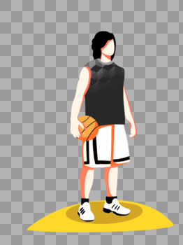 抱着篮球的人图片素材免费下载