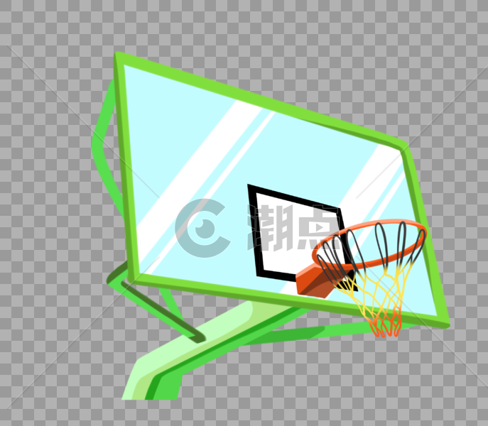 绿色篮球框图片素材免费下载