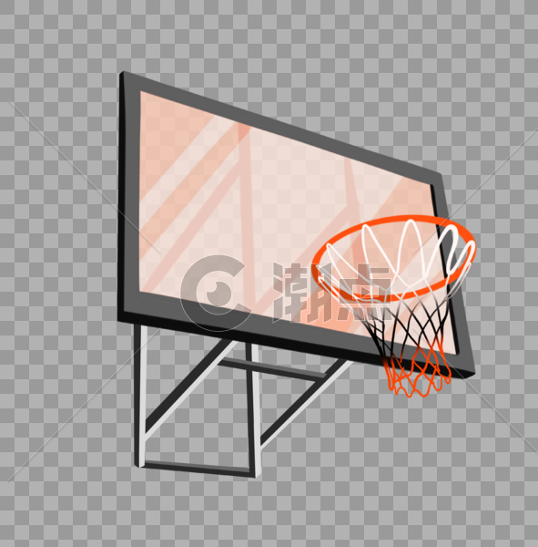 灰色篮球框图片素材免费下载
