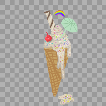 彩虹巧克力冰淇淋图片素材免费下载