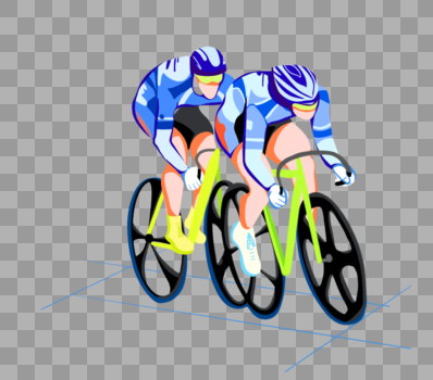 两个自行车赛手图片素材免费下载