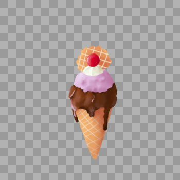 樱桃巧克力冰淇淋图片素材免费下载