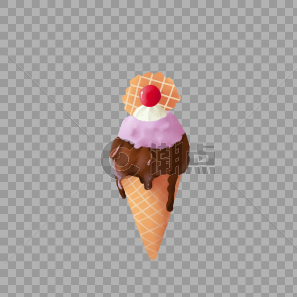 樱桃巧克力冰淇淋图片素材免费下载
