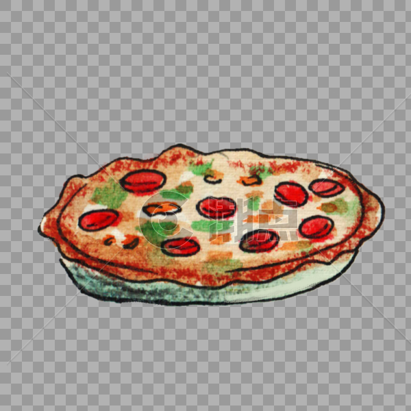 手绘披萨图片素材免费下载