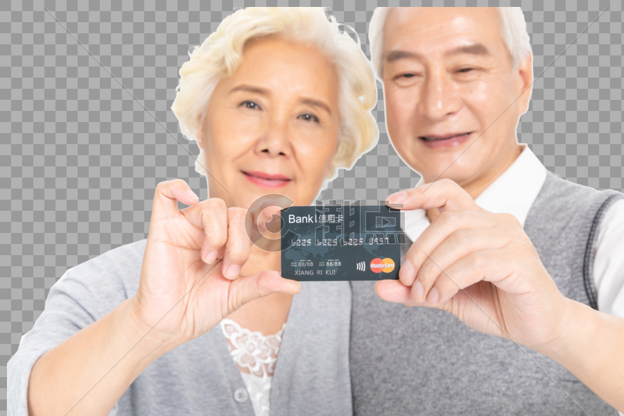 老年人拿银行卡图片素材免费下载