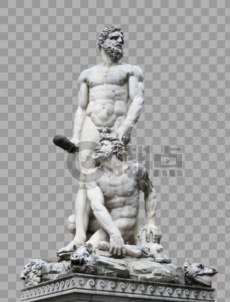 意大利赫拉克勒斯降服卡库斯雕塑图片素材免费下载