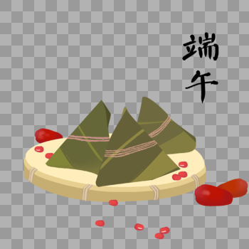 竹盘上的粽子和散落的红枣红豆图片素材免费下载