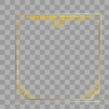 金色烫金花纹边框图片素材免费下载