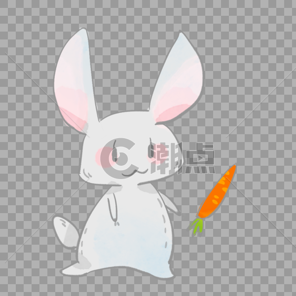 水彩兔子图片素材免费下载