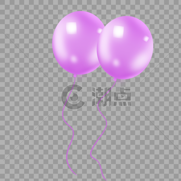 紫色浪漫气球图片素材免费下载