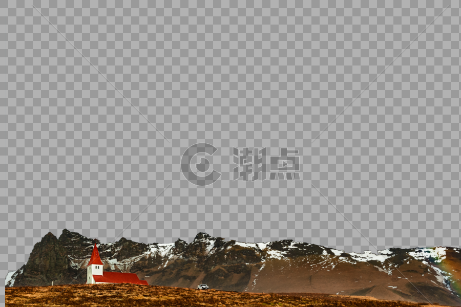 冰岛红房子图片素材免费下载