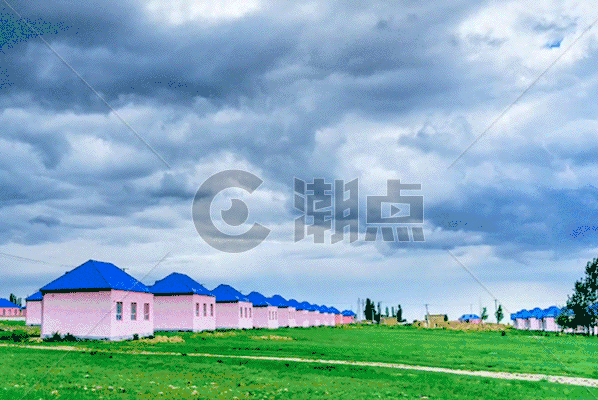 新疆草原自然风光gif动图图片素材免费下载